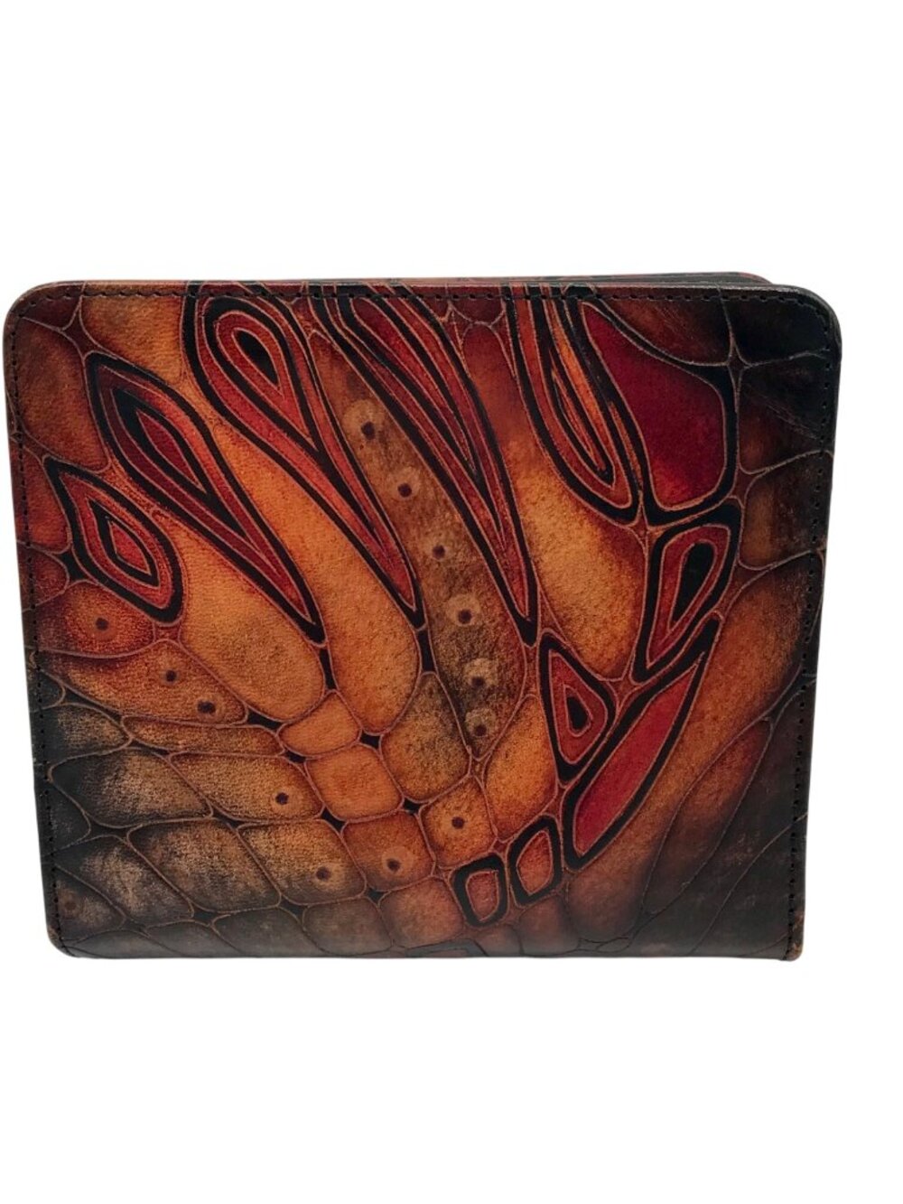 Bambas Art Hand Painted Leather Bi-Fold Wallet